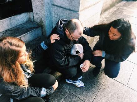 Praying for people in Dublin